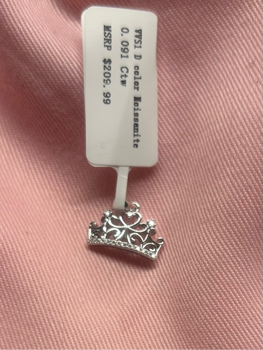 Crown Pendant Necklace - Silver